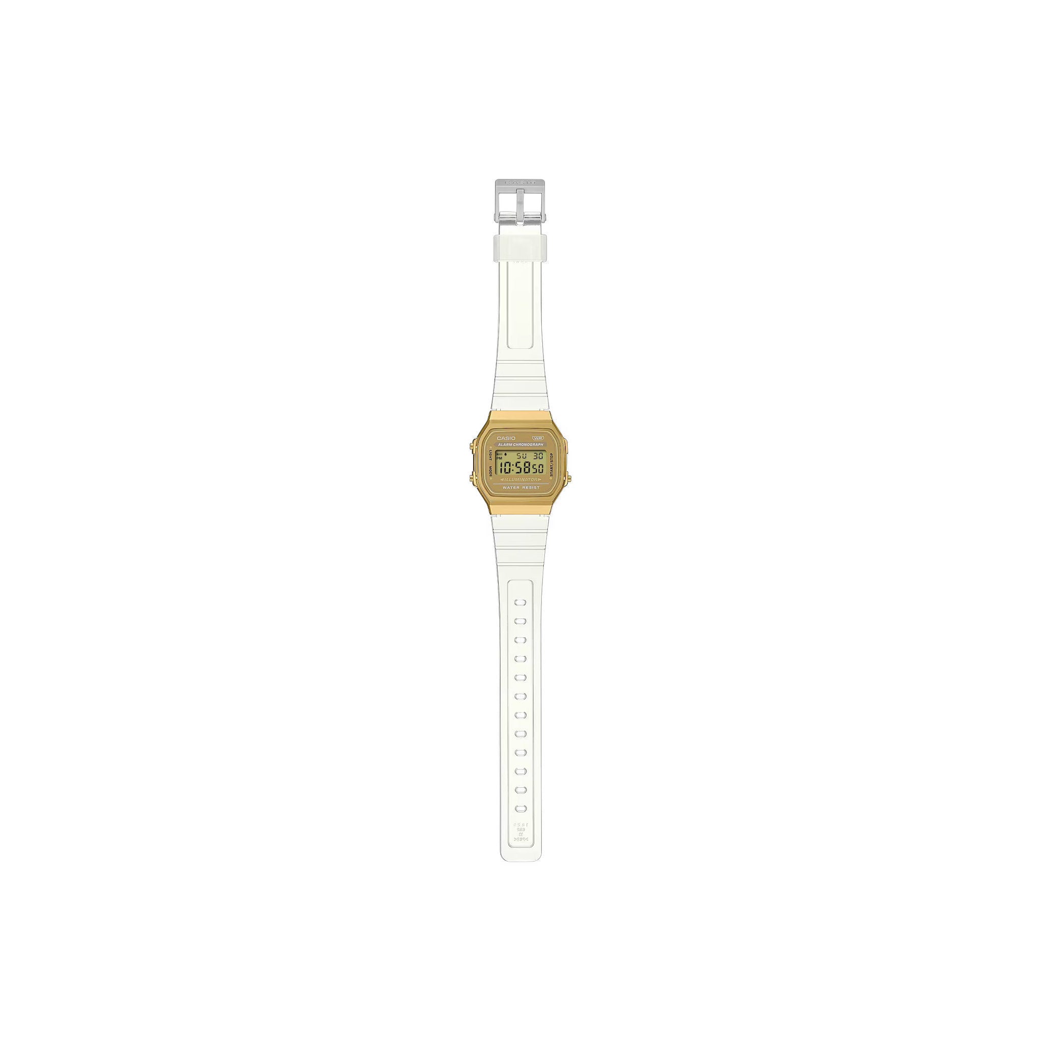Casio A168XESG-9A Gold Translucent Digital Quartz Unisex Watch